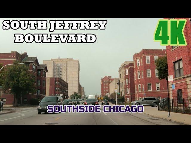 South Jeffrey Boulevard: Driving in Southside Chicago: 4K: Streets of the Americas