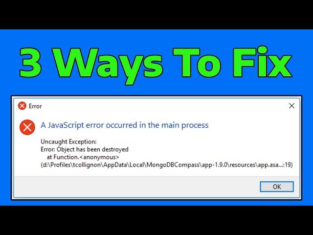 How To Fix Discord A JavaScript Error Occurred in the Main Process Error