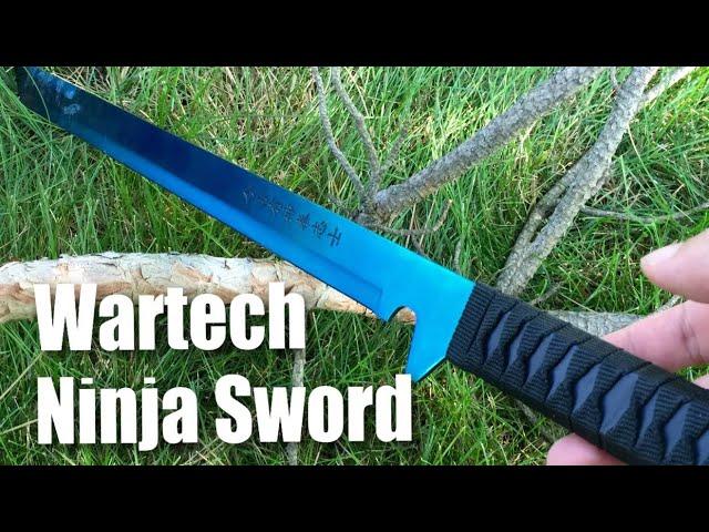 Wartech  27" 18" 440 Stainless Steel Full Tang Blue Ninja Hunting Machete Knife Sword Set