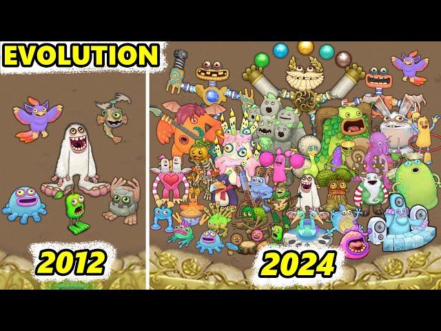 Gold Island Evolution 2012-2024 (My Singing Monsters)