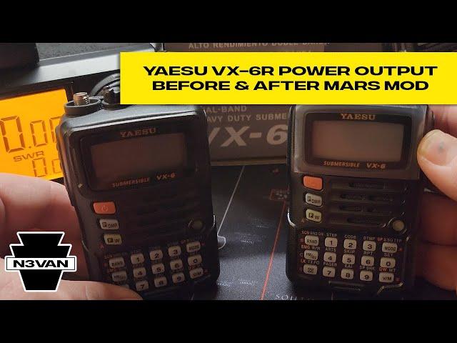 Yaesu VX-6R Power Output Before & After Mars MOD