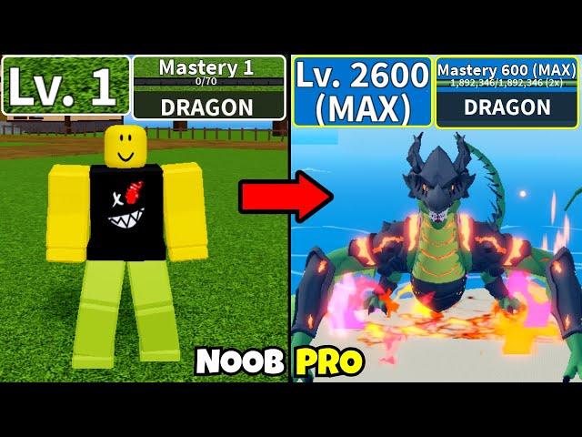 Beating Blox Fruits using Dragon (Western)! Level 0 to Max Level 2600 Noob to Pro in Blox Fruits!