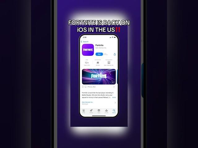 Fortnite is BACK on iOS in the U.S. App Store + Available via Epic/AltStore in the E.U.! #fortnite