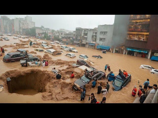 Chaos in Spain Today..!! Flash floods destroy Benidorm