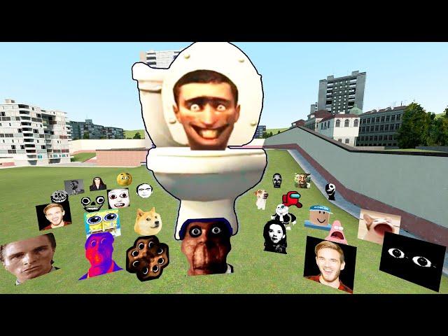 MEMES NEXTBOT SKIBIDI TOILET OBUNGA SPONGEBOB CHASE US IN GMOD SANDBOX ► Garry's Mod