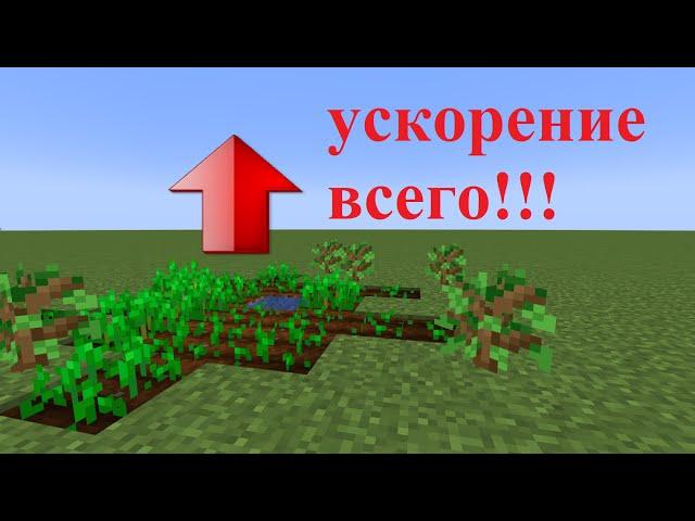 КАК УСКОРИТЬ РОСТ РАСТЕНИЙ СКОРОСТЬ ВСЕХ ПРОЦЕССОВ В МАЙНКРАФТ БЕЗ МОДОВ ОБЗОР НА RANDOMTICKSPEED