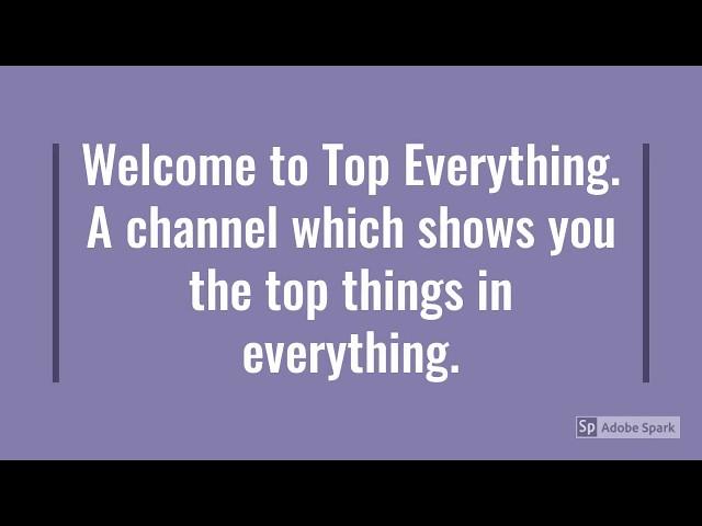 Welcome to Top Everything- Intro Video