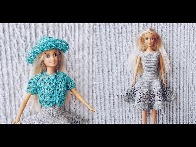 Комплект для куклы Барби крючком. Часть 3. Платье (Set for Barbie crochet doll. Part 3. Dress)