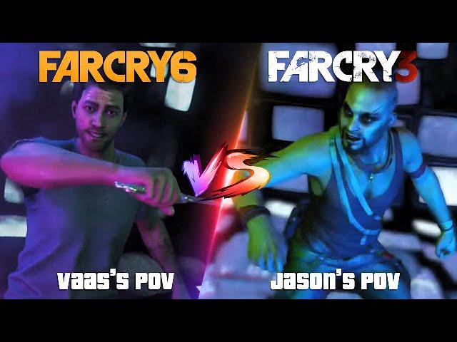 Far Cry 6 vs Far Cry 3 - Vaas Death Scene Comparison - POV Sync