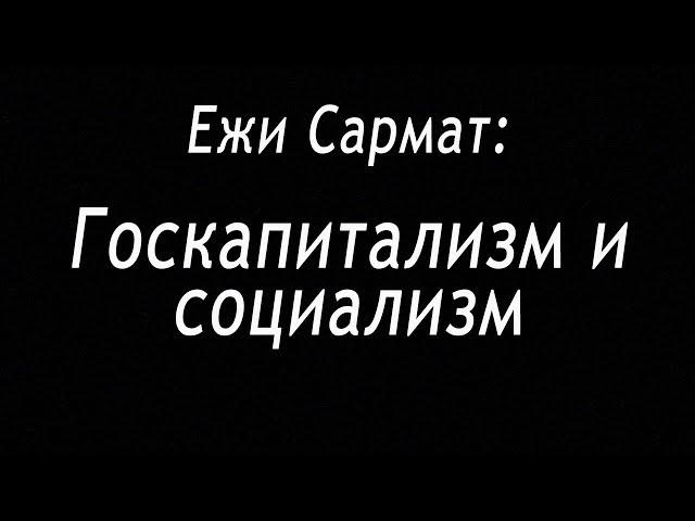 Ежи Сармат отвечает: Госкапитализм и социализм