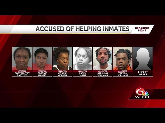 7 people arrested for allegedly helping escaped inmates