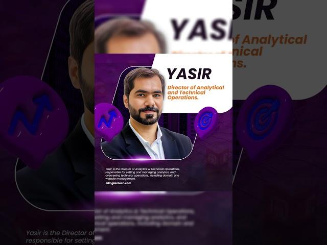 Yasir – Director of Analytical and Technical Operations at Ellington Technologies