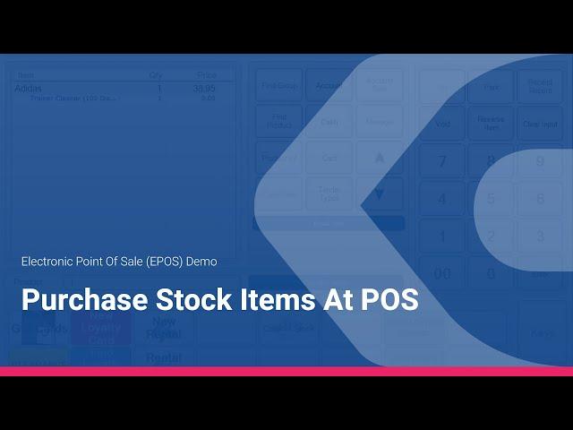 EPOS Demo - Purchase Stock Items At POS