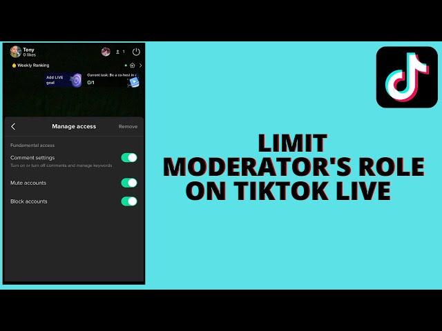 How to Limit Moderator Roles On Tiktok Live