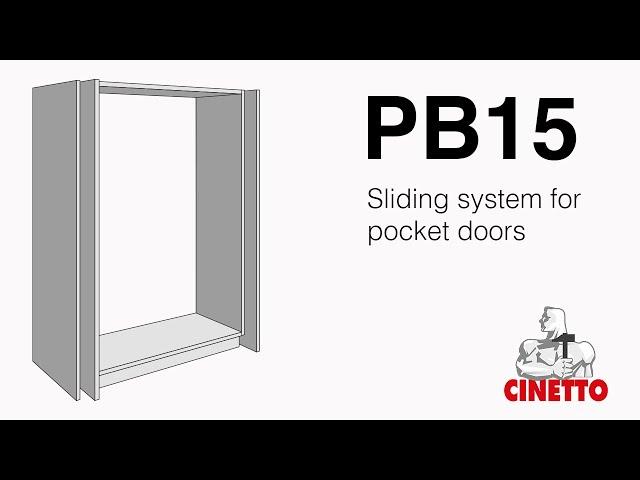 CINETTO - PB15 - Sliding system for pocket doors