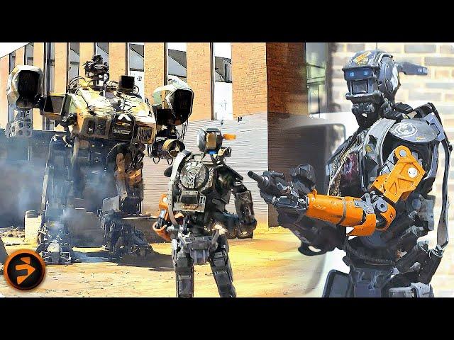 Robot Fight Scene | CHAPPIE | Dev Patel, Hugh Jackman