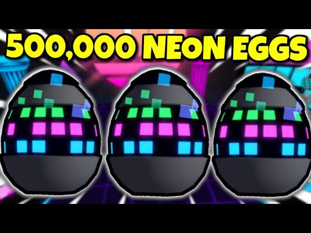 I Hatched 500,000 NEON EGGS And got THIS.... (Bubble Gum Simulator INFINITY)