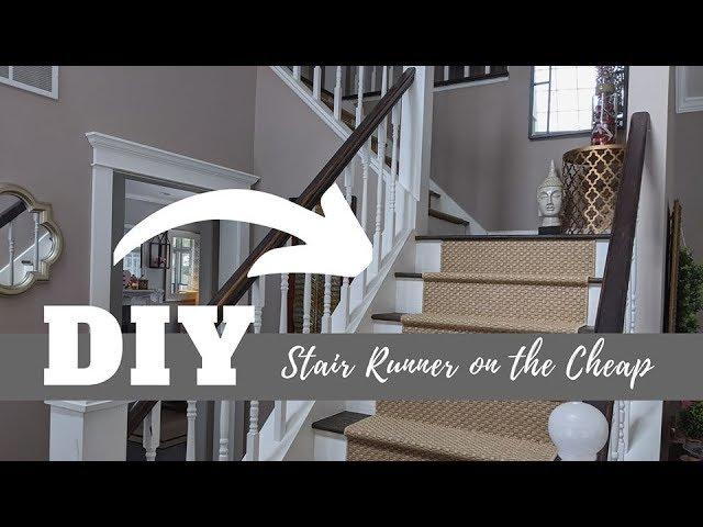 EASY DIY Stair Runners on the CHEAP!  Home Project How-to