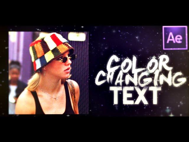 after effects color changing text tutorial