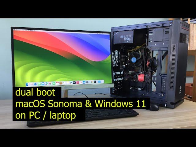 how to dual boot macOS 14 and Windows on PC/laptop