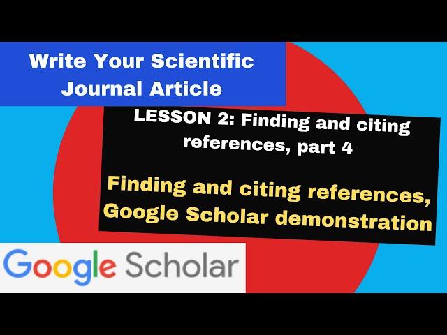 How to use Google Scholar to find scientific literature