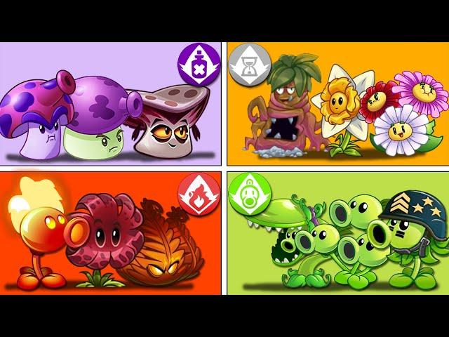 4 Team Family Plants Batltez - Who Will Win? - Plants Vs Zombies 2