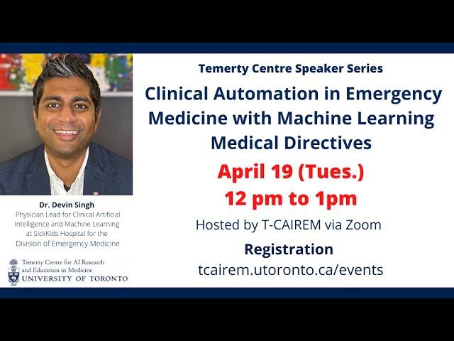 Clinical Automation in Emergency Medicine with Machine Learning Medical Directives