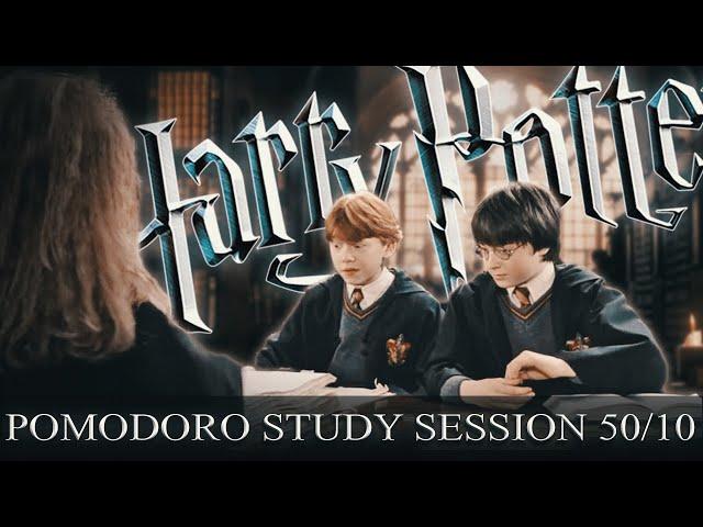 Hogwarts Library  POMODORO Study Session 50/10 - Harry Potter Ambience  Focus, Relax & Study