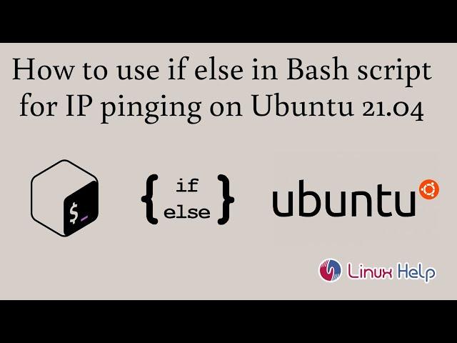 How to use if else in a Bash script for IP pinging on Ubuntu 21.04