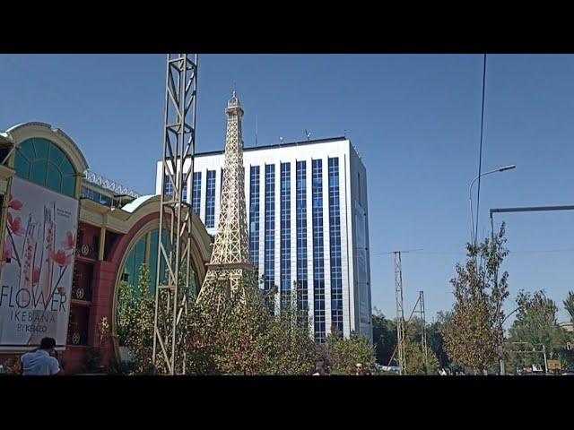 Almaty, Kazakhstan. Sunny walking tour of Almaty city. September,2023.