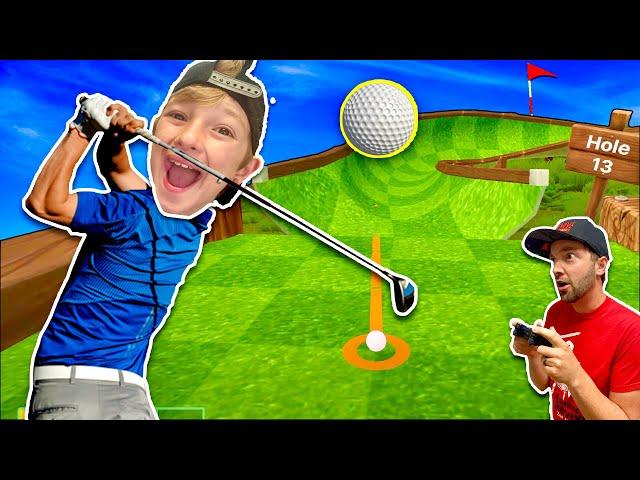 FATHER SON GOLFING VIDEO GAME / The Loser Gets PUNISHED!