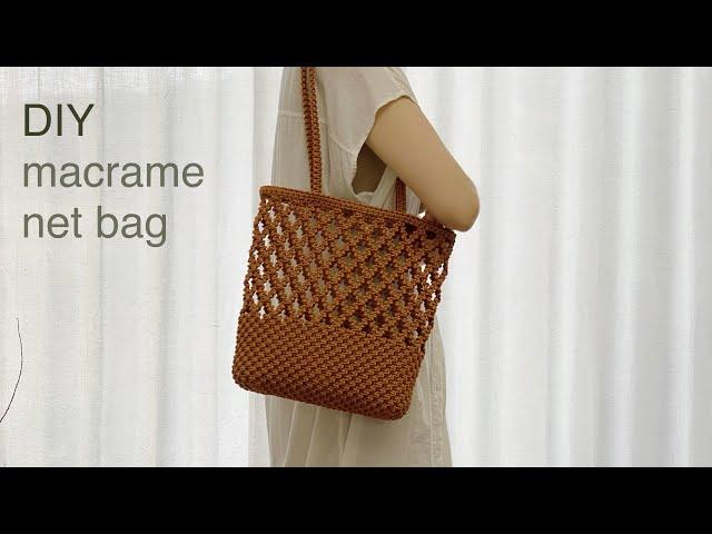 DIY | macrame shoulder net bag | 마크라메 숄더 네트 백