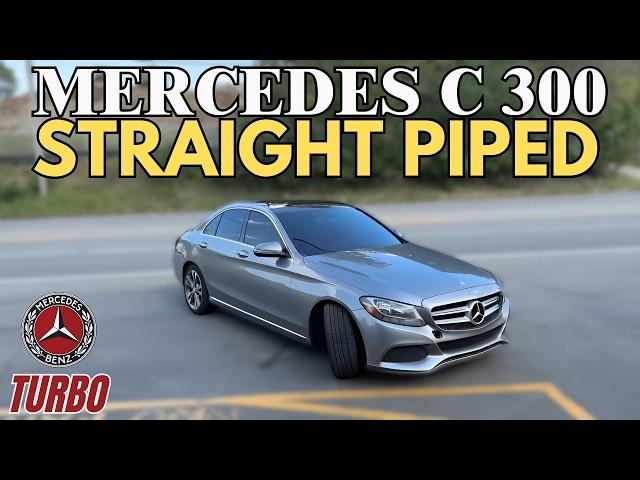 2016 Mercedes C 300 2.0L Turbo Exhaust Sound w/ STRAIGHT PIPES!