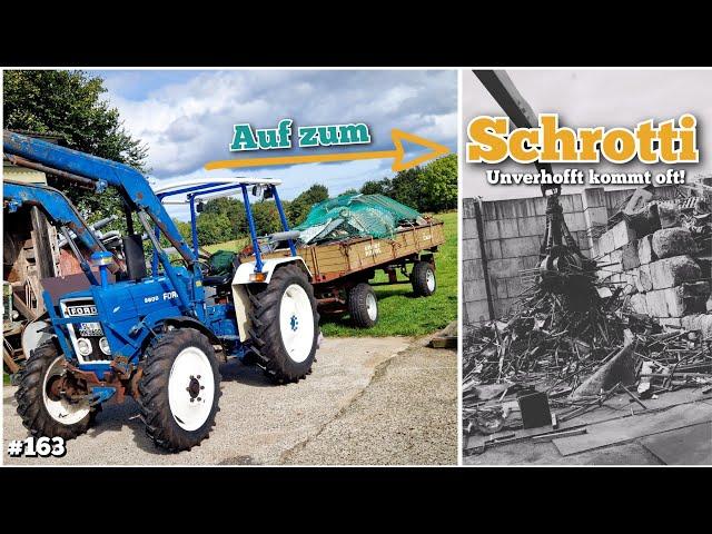 Hohe Preise? | SCHROTT fahren mit FORD 3600A | Spezialanfertigung -Obstpresse- | oldtimer_junkie