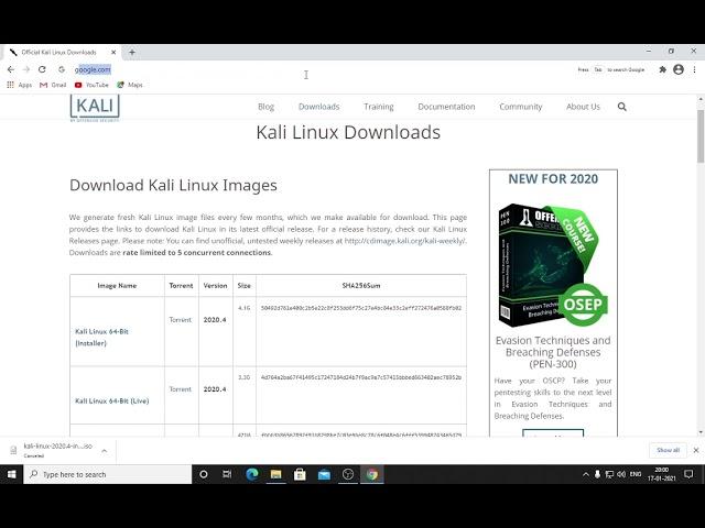 Downloading Kali-linux ISO and virtual-box installation. Hands on practical lab lecture 1.