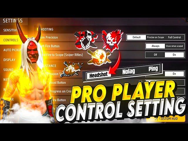 FREE FIRE CONTROL SETTINGS FULL DETAILS | FREE FIRE PRO PLAYER SETTINGS | FREE FIRE SETTING 2025