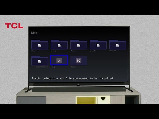 How to install apk file from USB disk  on TCL Android TV