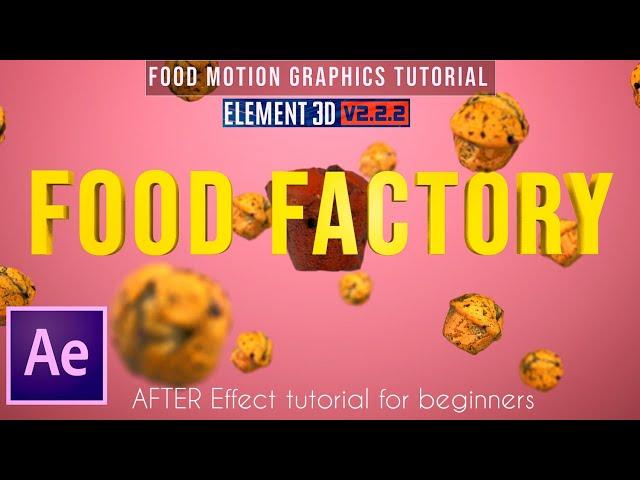 Food menu promo in Element 3D | After Effect Tutorial | Bfx Factory