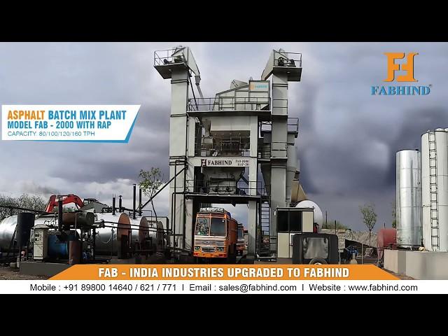 FABHIND : FAB 2000 Asphalt Batch Mix Plants Manufacturer in India, Road Construction Machinery