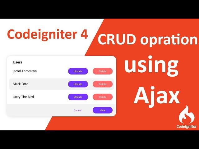 Mastering CRUD Operations with Ajax in CodeIgniter 4 | Ultimate Guide #1