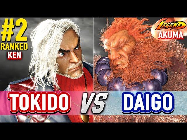 SF6  TOKIDO (#2 Ranked Ken) vs DAIGO (Akuma)  Street Fighter 6 High Level Gameplay