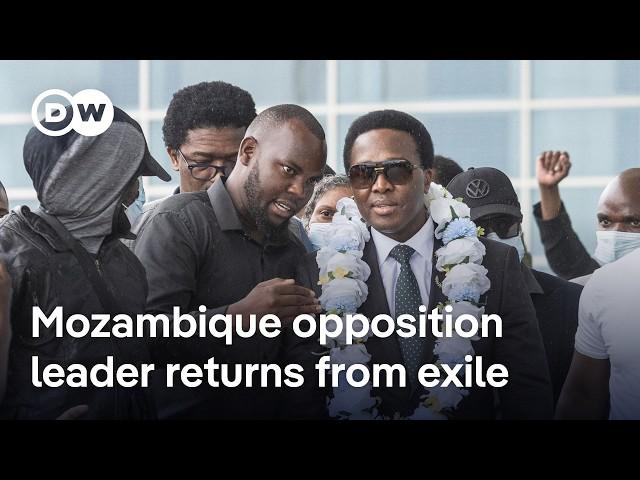 Tensions rise as Mozambique's opposition leader Mondlane returns to the country | DW News