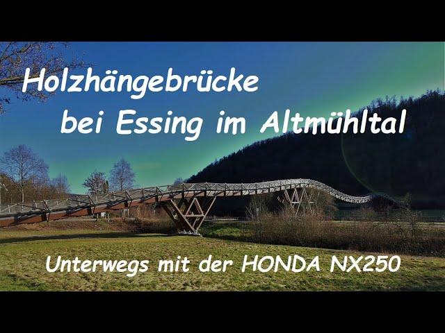 #Motorrad | #Motorcycle  Unterwegs mit #HondaNX250 im Naturpark #Altmühltal #Hängebrücke Essing