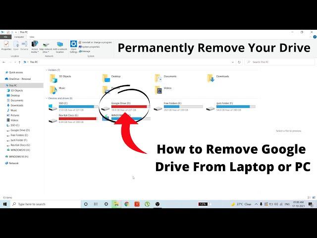 Remove Google Drive From Laptop or PC ! Remove Your GDrive | Technical Rex