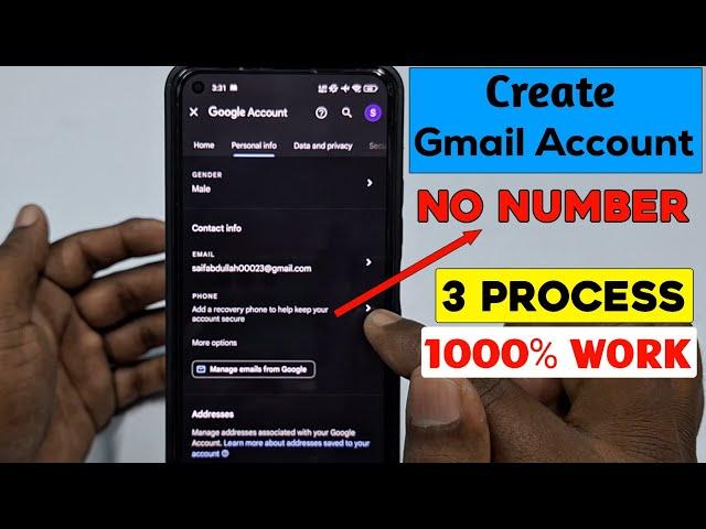 How to Create Gmail Account without Phone Number 2025 | New Update