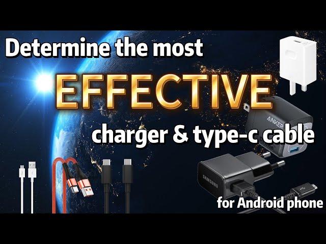 Determine the most effective charger and TYPE-C cable for your Android phone (watts/amp tester)