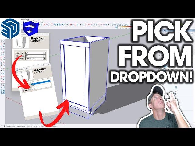 Adding DROPDOWN OPTIONS to Dynamic Components in SketchUp!