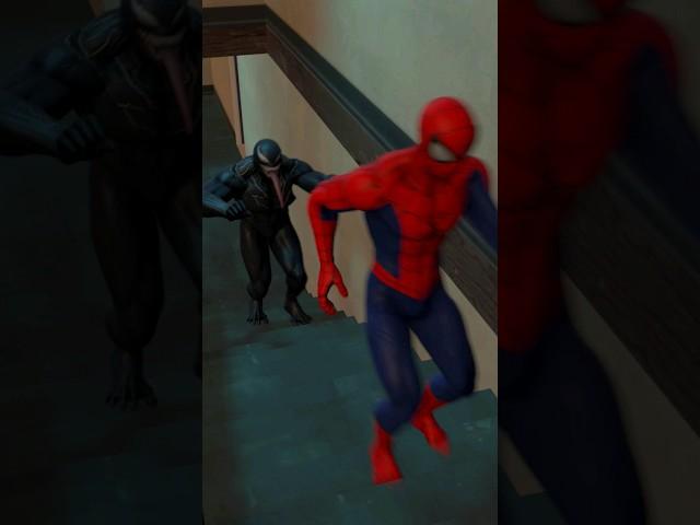 Spider-man Turn off the Lights and run from Venom #spiderman #venom #animation