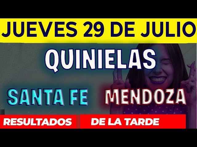 Resultados Quinielas Vespertinas de Santa Fe y Mendoza, Jueves 29 de Julio