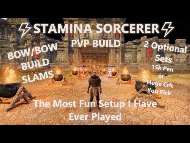 ESO Stamina Sorcerer PvP Build l Bow/Bow l Huge Burst & Sustain l The Most Fun Class on ESO Gameplay